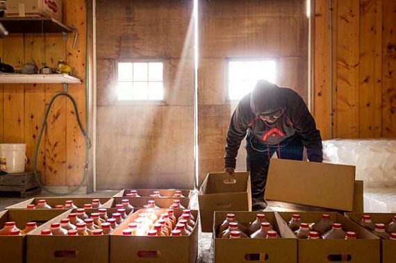 Alex packing Cider